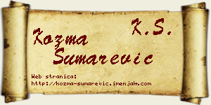Kozma Šumarević vizit kartica